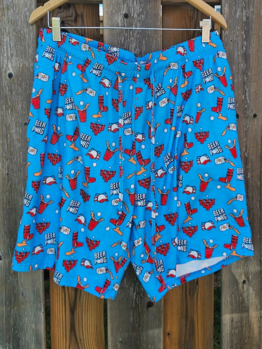 FUN LOCALS ONLY Beer Pong Shorts Size Large PARTY SHORTS